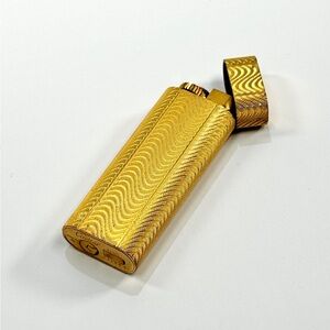 Vintage Cartier Mid Century Textured Gold Lighter